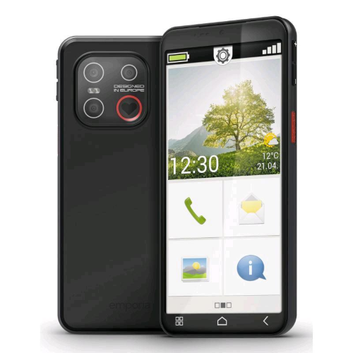 Emporia emporiaSMART.7lite, 13,8 cm (5.45?), 6 GB, 128 GB, 13 MP, Android 15, Nero
